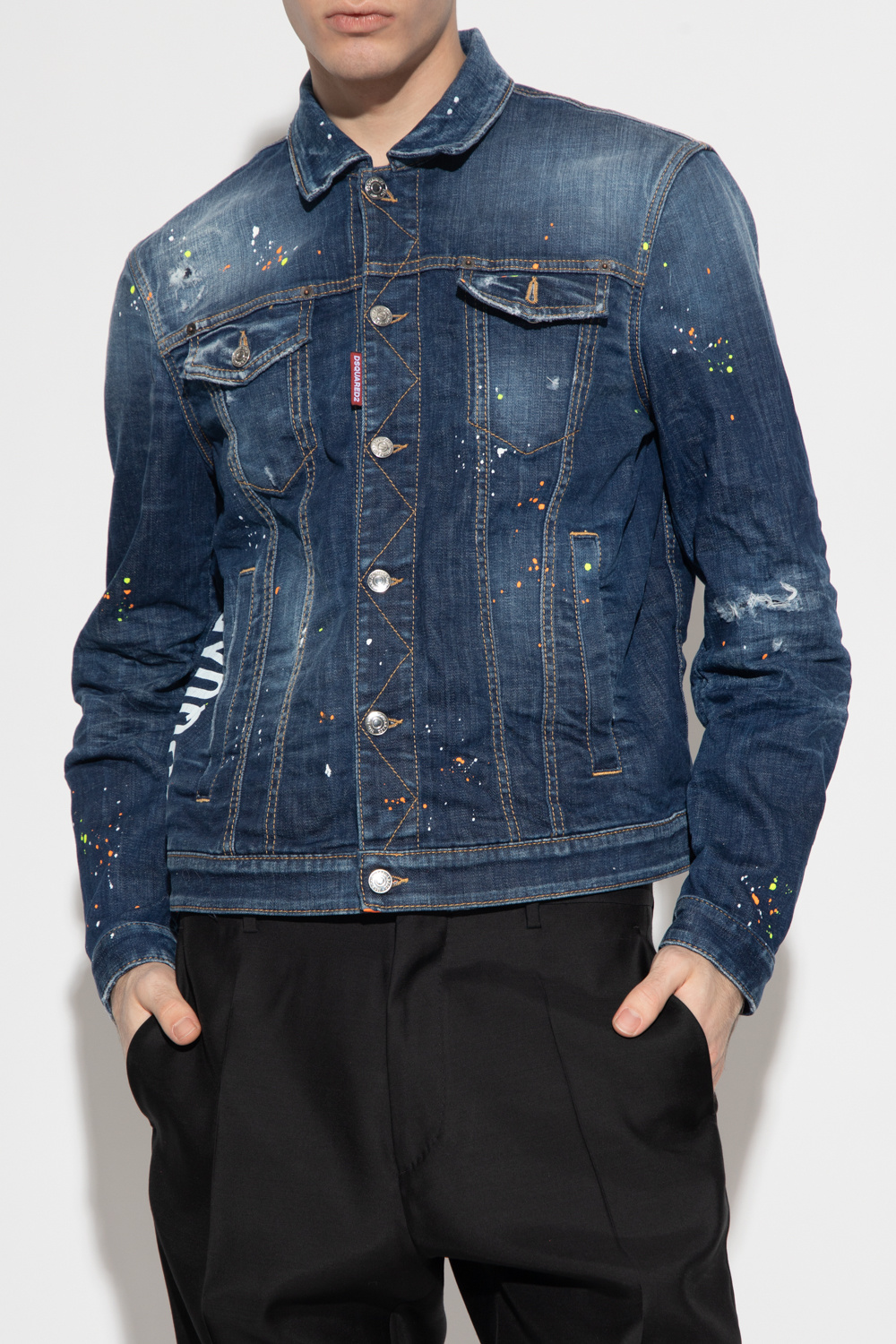 Navy blue Denim jacket Dsquared2 - De-iceShops Monaco - Tall super